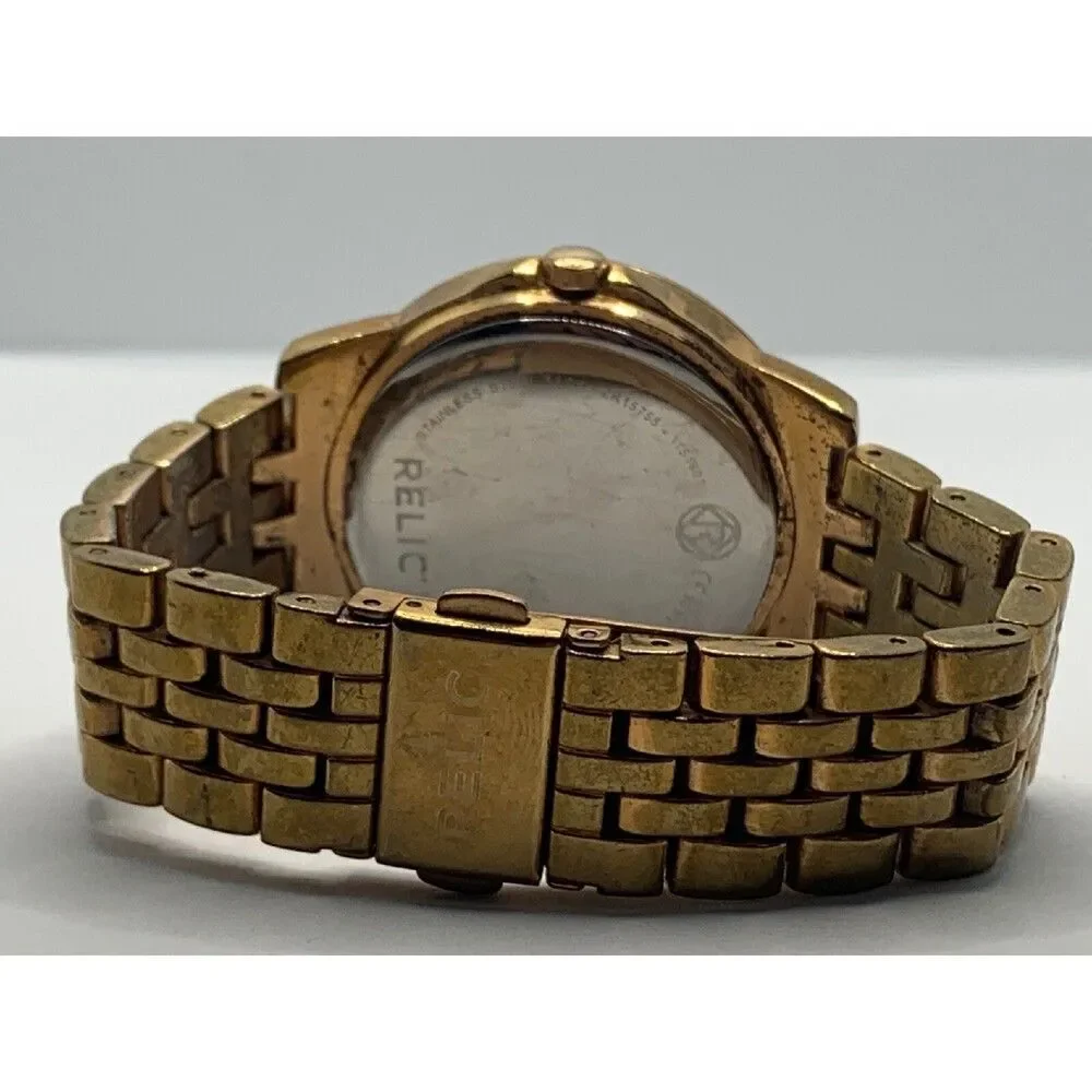 Relic ZR1755 Women Gold Stainless Steel Analog Rose Gold Dial Wrist Watch KL177